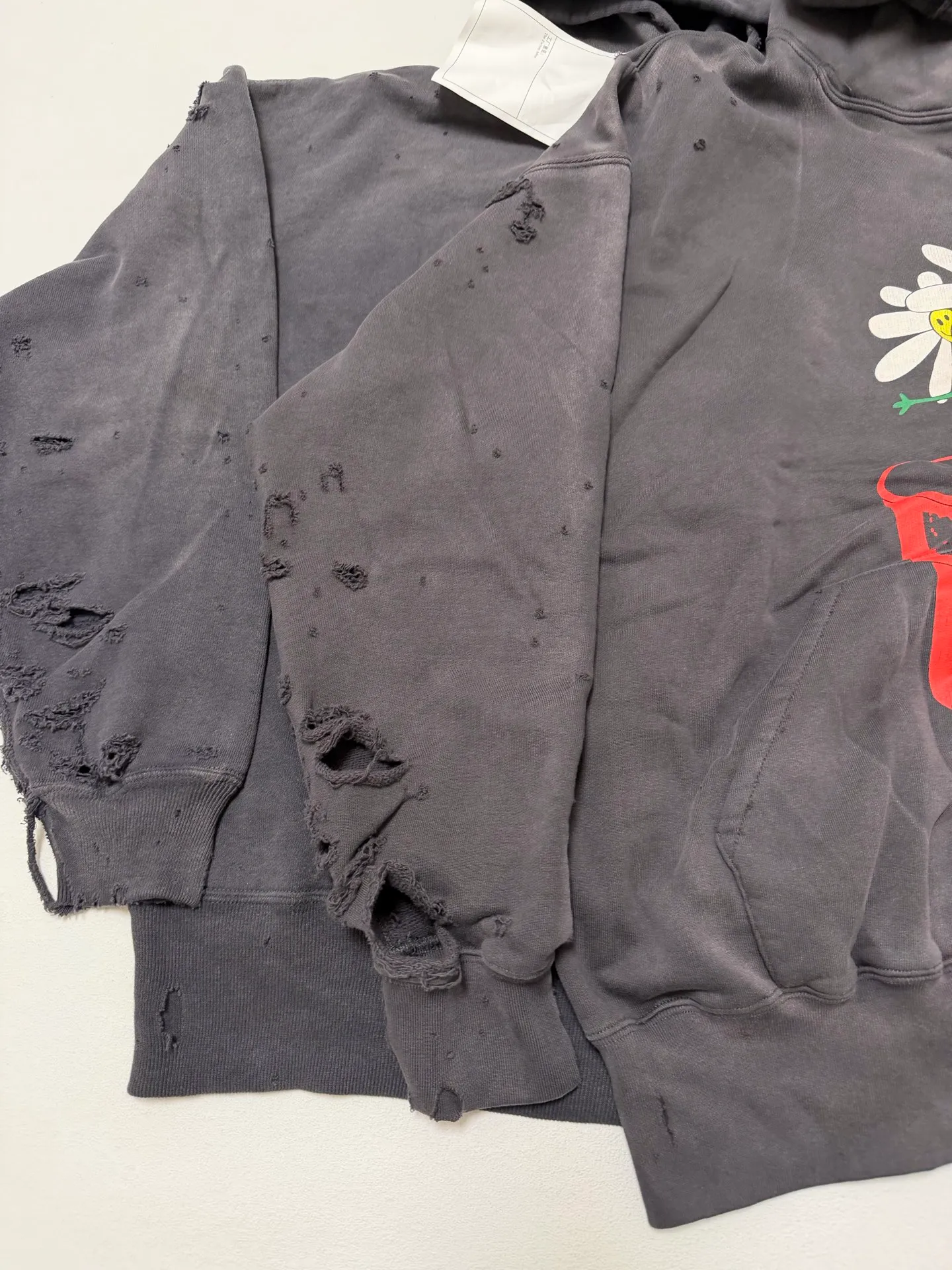Prenatal planning SAINT Mxxxxxx × DE LA SOUL DLS_HOODIE/DE LA SOUL/BLK DE LA SOUL joint model potted plant destruction hoodie washed black S-XL